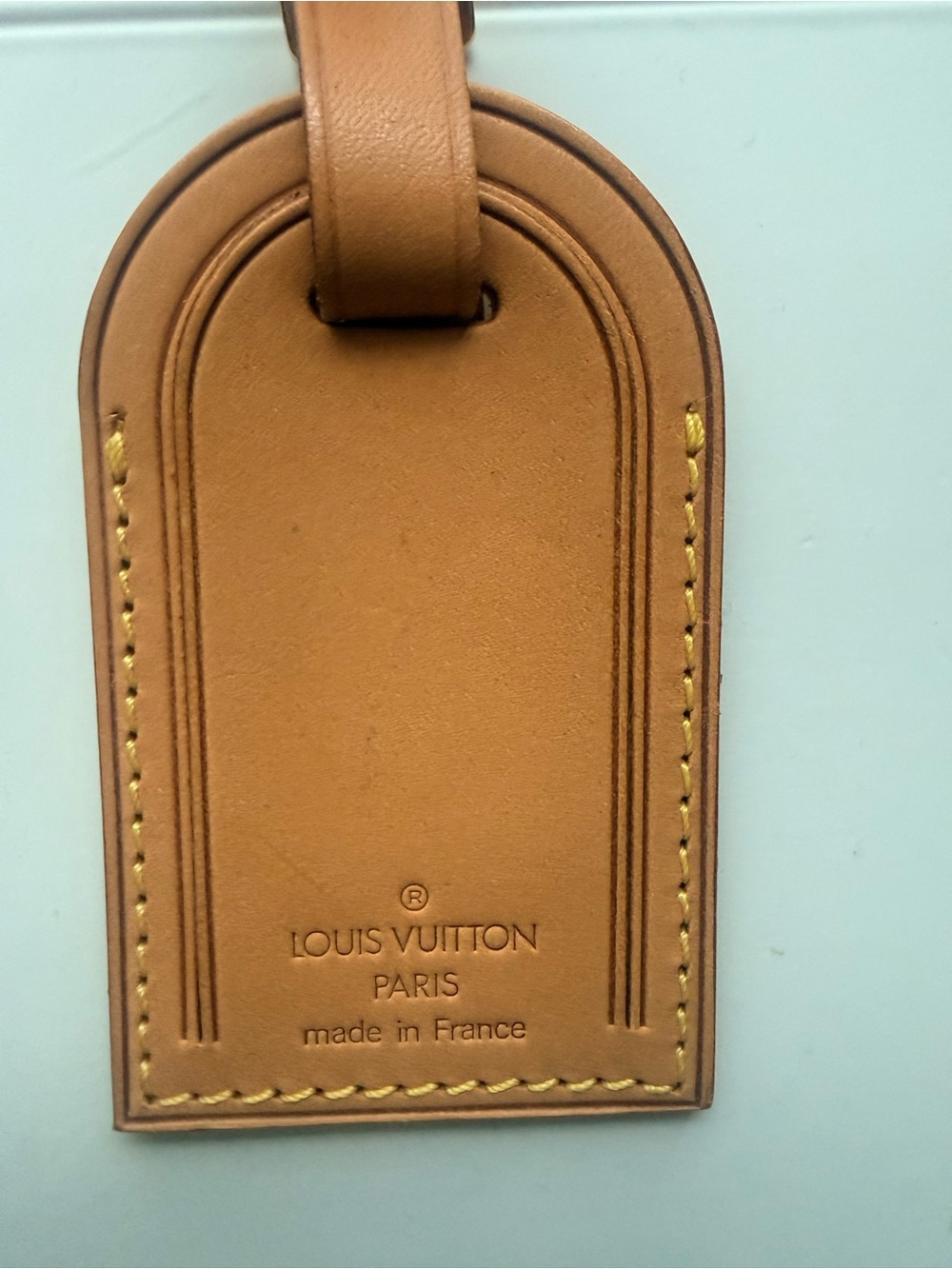 Authentic Louis Vuitton Vachetta Luggage Tag & Poignet Set - Picture 2 of 10